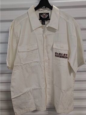 Harley-Davidson Shirt Mens Size 3XL 1903-2008 105TH Mechanic Motorcycle Vintage